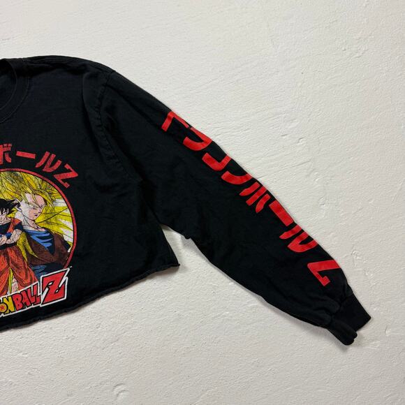 Reworked Dragon Ball Z Crop Long Sleeve Graphic Tee, Size Medium - Picture 3 of 6